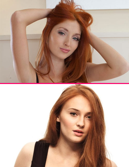 Top-10-Porn-Stars-Who-Look-Like-Celebrity-Actresses-Sophie-Turner-and-Red-Fox-featured09