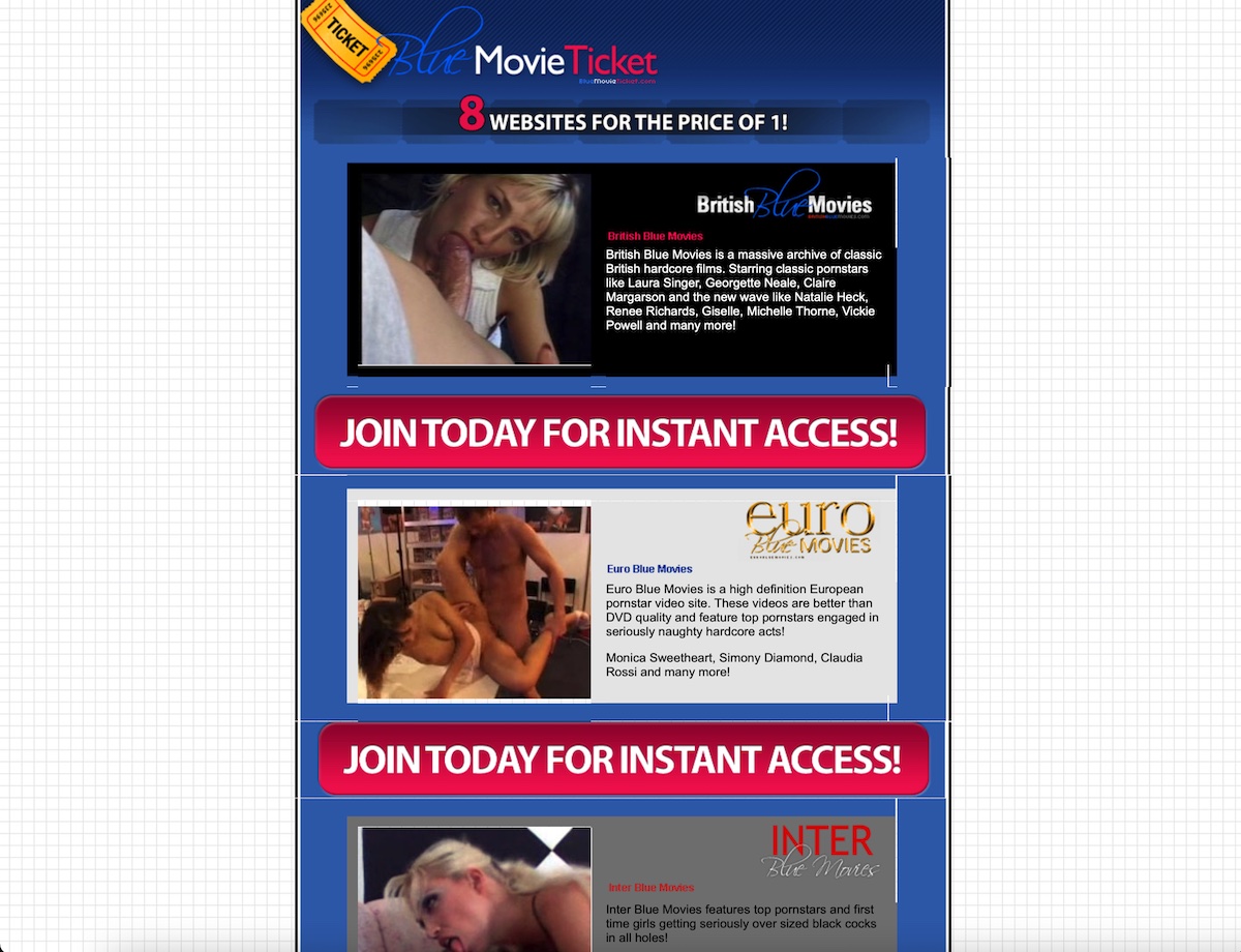 Blue Movie Ticket - Vintage Porn Network| Review by TLoP